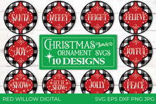 Load image into Gallery viewer, Christmas Ornament SVG Bundle - 10 Round Ornament SVG Designs
