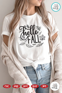 Hello Fall SVG for T-Shirts or Home Decor - Red Willow Digital