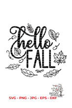 Load image into Gallery viewer, Hello Fall SVG for T-Shirts or Home Decor - Red Willow Digital
