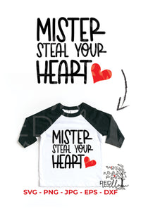 Mister Steal Your Heart Valentine's Day SVG - Red Willow Digital