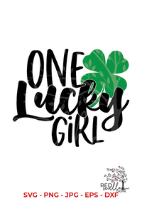 One Lucky Girl St. Patrick's Day SVG - Red Willow Digital