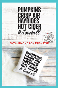 I Love Fall SVG -  Fall SVG Files for Cricut