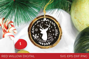 Reindeer Names Ornament Christmas SVG Bundle