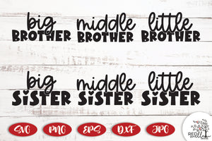 Siblings SVG Bundle (Big Middle Little) - Red Willow Digital