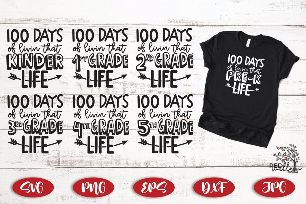 100 Days of School SVG Bundle - Red Willow Digital