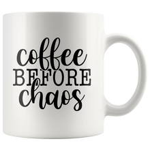 Load image into Gallery viewer, Coffee Before Chaos Mug - Red Willow Digital
