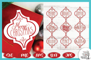 Arabesque Tile Ornament Christmas SVG Bundle