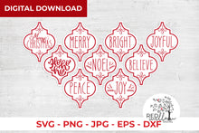 Load image into Gallery viewer, Arabesque Tile Ornament Christmas SVG Bundle
