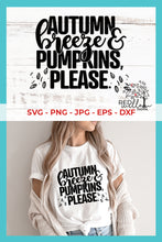 Load image into Gallery viewer, Autumn Breeze and Pumpkins Please Fall SVG - Fall SVG Files for Cricut
