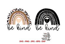 Load image into Gallery viewer, Be Kind Animal Print Rainbow SVG - Red Willow Digital
