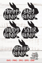 Load image into Gallery viewer, Bunny Family Easter SVG Bundle - Red Willow Digital
