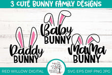 Load image into Gallery viewer, matching set of easter cut files displayed on a plain wood background
