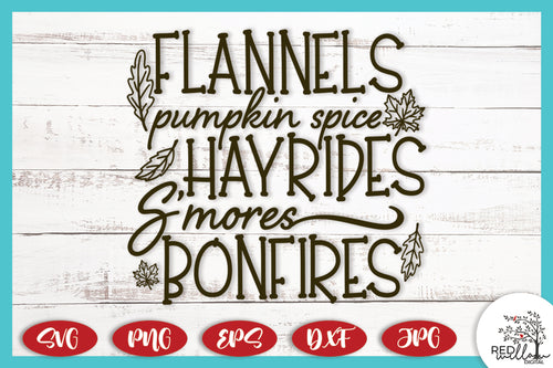 Flannels Pumpkin Spice Fall SVG - Fall SVG Files For Cricut