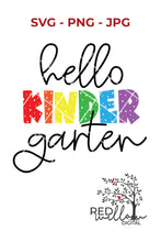Load image into Gallery viewer, Hello Kindergarten SVG Cut File - Red Willow Digital
