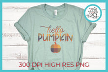 Load image into Gallery viewer, Hello Pumpkin Sublimation File, Fall SVG - Red Willow Digital
