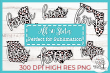 Load image into Gallery viewer, 50 US Home State Bundle PNG files Perfect for Sublimation
