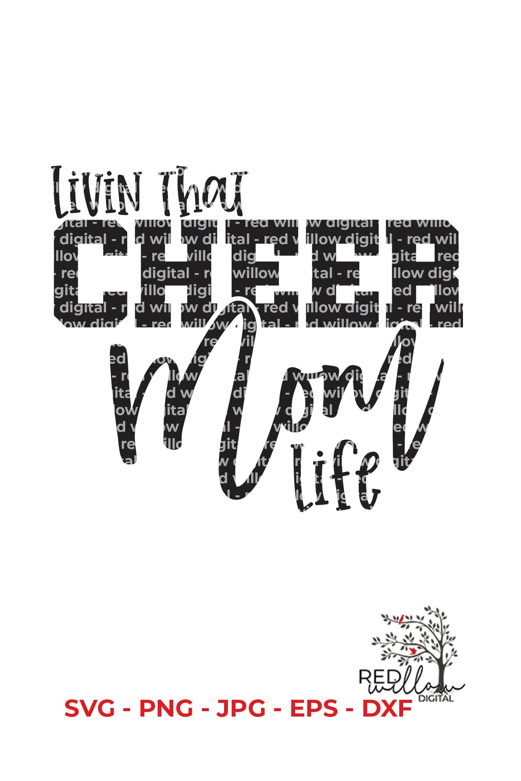 Livin' That Cheer Mom Life SVG Cut File