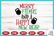Load image into Gallery viewer, Merry Fitmas and Happy New Rear Christmas SVG, Funny Christmas SVG File
