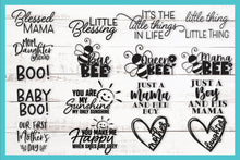 Load image into Gallery viewer, Mommy and Me SVG Bundle, 20 Matching Design Sets for T-Shirts

