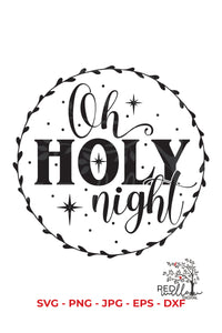 Oh Holy Night Christmas SVG File