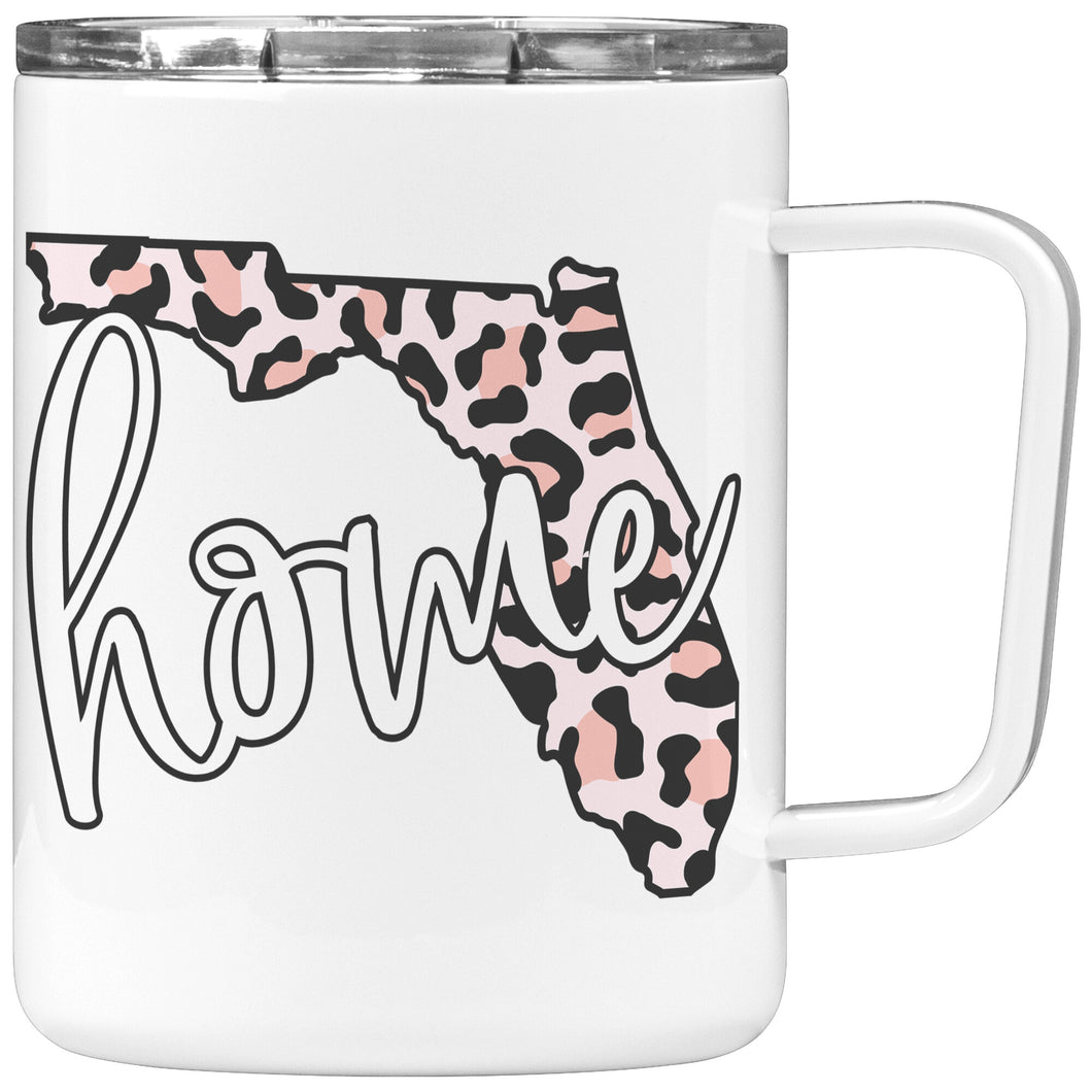 Pink Animal Print Florida Insulated Coffee Mug