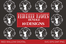 Load image into Gallery viewer, Reindeer Names Ornament Christmas SVG Bundle
