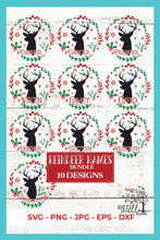 Load image into Gallery viewer, Reindeer Names Ornament Christmas SVG Bundle

