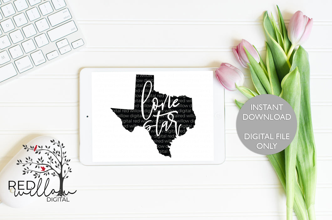 Texas Lone Star SVG - Red Willow Digital
