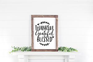 Thankful Grateful Blessed SVG - Red Willow Digital