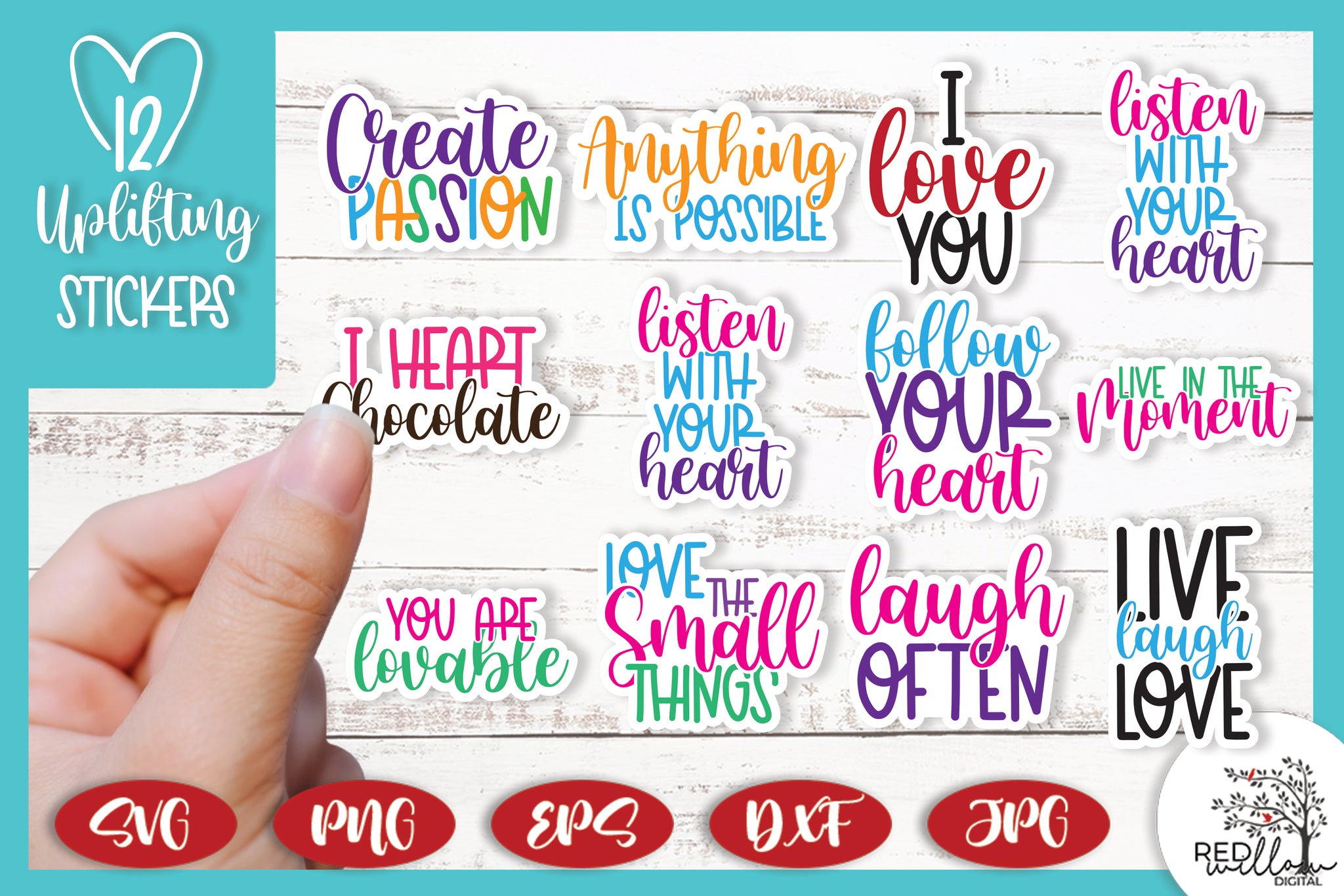 Love Stickers, Printable Sticker Set