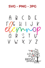 Load image into Gallery viewer, Elemenop Alphabet SVG Cut File - Red Willow Digital
