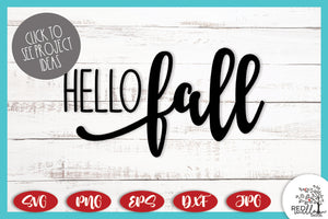 Hello Fall SVG -  Fall SVG Files for Cricut