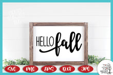 Load image into Gallery viewer, Hello Fall SVG -  Fall SVG Files for Cricut
